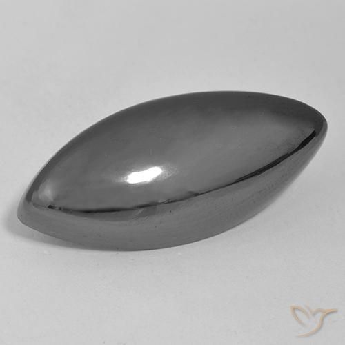 45.38ct طبيعي رمادى فضى هيماتيت حجر الدم, ماركيز, غير شفاف