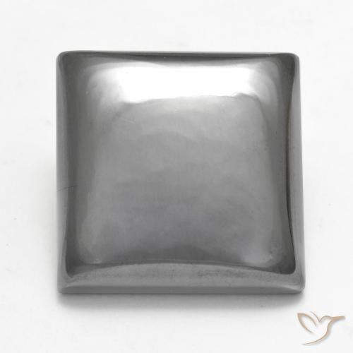 25.22ct طبيعي رمادى فضى هيماتيت حجر الدم, مربع, غير شفاف