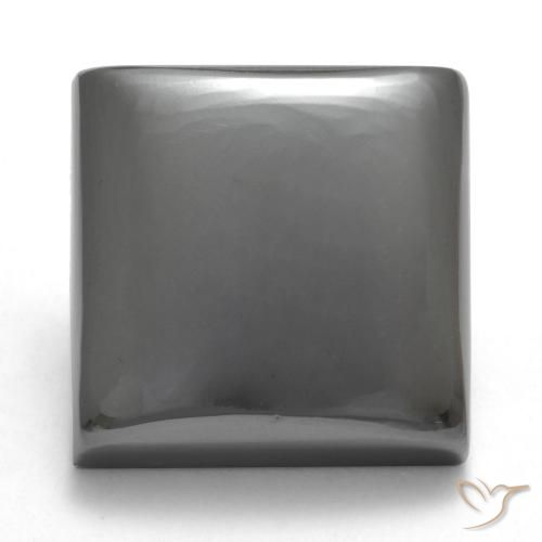24.36ct طبيعي رمادى متوسط هيماتيت حجر الدم, مربع, غير شفاف