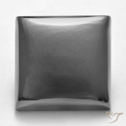 27.75ct طبيعي رمادى متوسط هيماتيت حجر الدم, مربع, غير شفاف