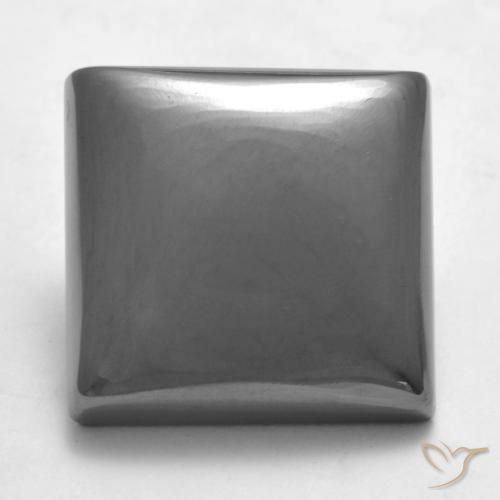 21.57ct طبيعي رمادى متوسط هيماتيت حجر الدم, مربع, غير شفاف