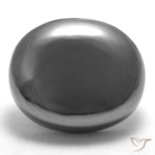 33.01ct طبيعي رمادى هيماتيت حجر الدم, بيضوي, غير شفاف