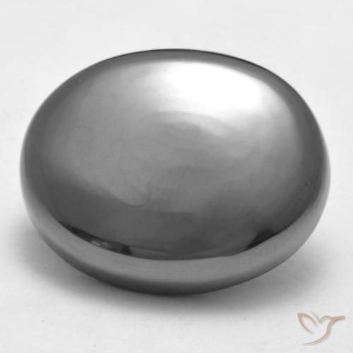 33.23ct طبيعي رمادى متوسط هيماتيت حجر الدم, بيضوي, غير شفاف