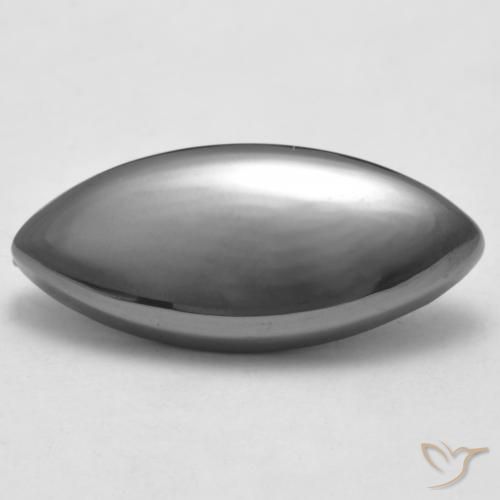25.87ct طبيعي رمادى متوسط هيماتيت حجر الدم, ماركيز, غير شفاف