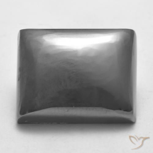 26.76ct طبيعي رمادى متوسط هيماتيت حجر الدم, باجيت, غير شفاف