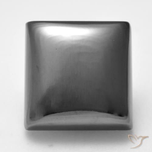 29.60ct طبيعي رمادى متوسط هيماتيت حجر الدم, مربع, غير شفاف, Photo A