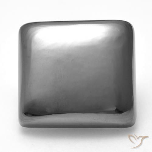 24.67ct طبيعي رمادى فضى هيماتيت حجر الدم, مربع, غير شفاف