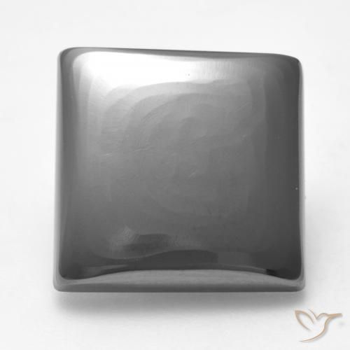 18.53ct طبيعي رمادى فضى هيماتيت حجر الدم, مربع, غير شفاف