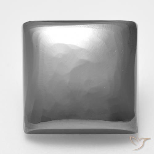 27.58ct طبيعي رمادى فضى هيماتيت حجر الدم, مربع, غير شفاف
