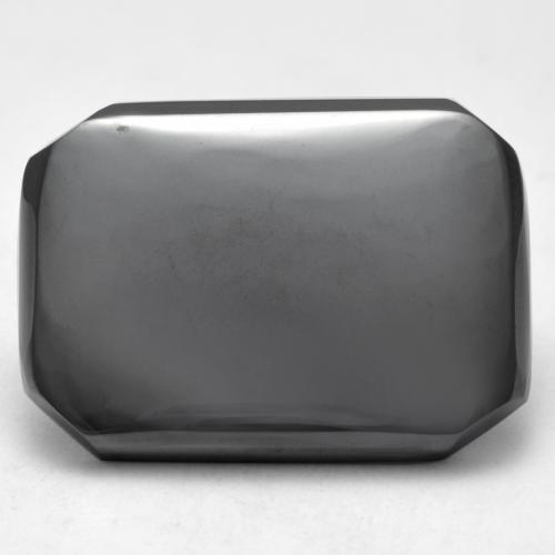 هيماتيت حجر الدم رمادى متوسط طبيعي، قص الزمرد، 17.73 قيراط، غير شفاف