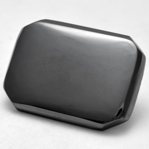 هيماتيت حجر الدم رمادى متوسط طبيعي، قص الزمرد، 17.73 قيراط، غير شفاف