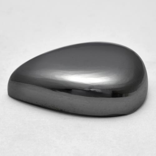 هيماتيت حجر الدم رمادى متوسط طبيعي، شكل الكمثرى، 39.86 قيراط، غير شفاف