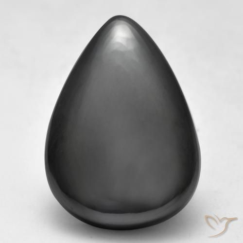 26.62ct طبيعي رمادى متوسط هيماتيت حجر الدم, شكل الكمثرى, غير شفاف