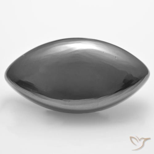 25.43ct طبيعي رمادى فضى هيماتيت حجر الدم, ماركيز, غير شفاف