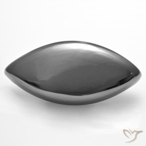 26.80ct طبيعي رمادى فضى هيماتيت حجر الدم, ماركيز, غير شفاف