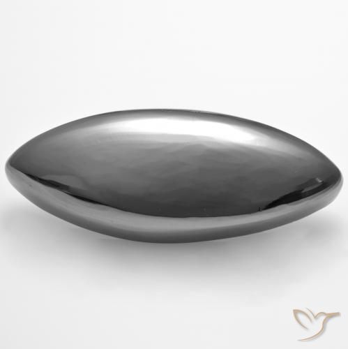 هيماتيت حجر الدم رمادى فضى طبيعي، ماركيز، 28.67 قيراط، غير شفاف