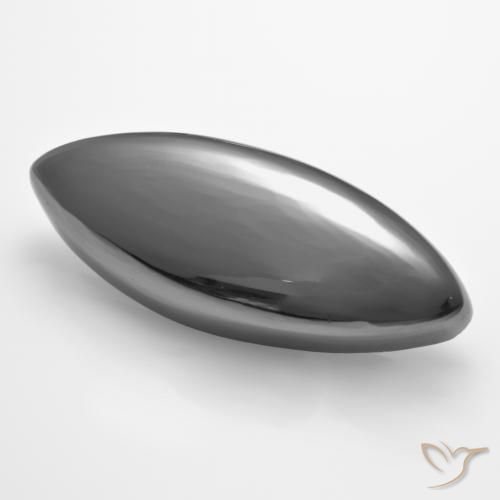 هيماتيت حجر الدم رمادى فضى طبيعي، ماركيز، 28.67 قيراط، غير شفاف