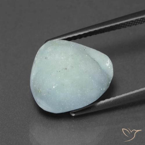 7.67ct طبيعي أخضر-أزرق باهت هيميمورفيت دروزي, فانسى, غير شفاف
