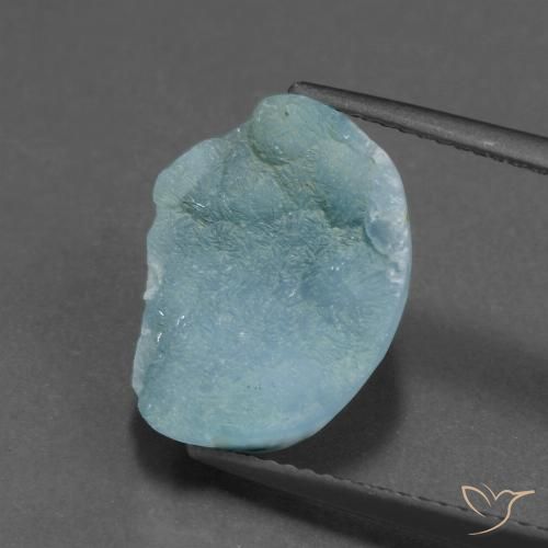 6.13ct طبيعي أخضر أزرق فاتح هيميمورفيت دروزي, فانسى, غير شفاف