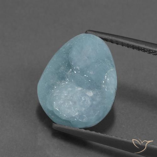 7.55ct طبيعي أخضر أزرق فاتح هيميمورفيت دروزي, فانسى, غير شفاف