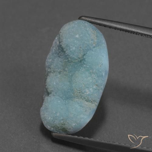 7.06ct طبيعي أخضر أزرق فاتح هيميمورفيت دروزي, فانسى, غير شفاف