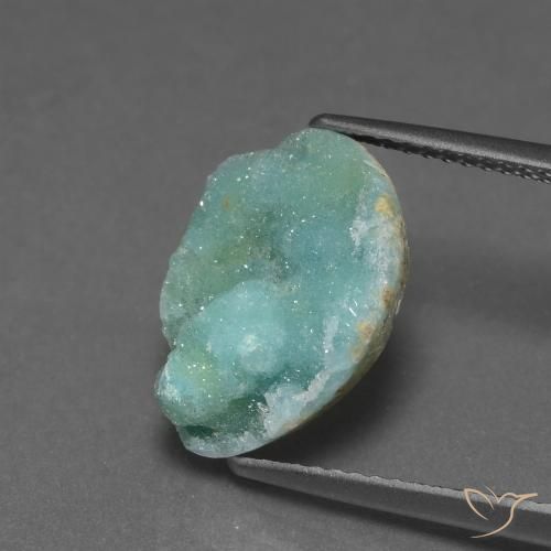 5.40ct طبيعي أخضر مزرق هيميمورفيت دروزي, فانسى, غير شفاف