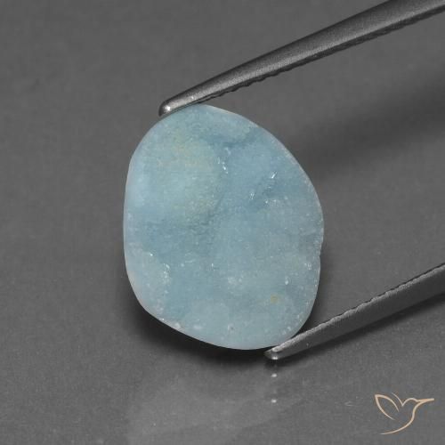 5.17ct طبيعي أخضر أزرق فاتح هيميمورفيت دروزي, فانسى, غير شفاف