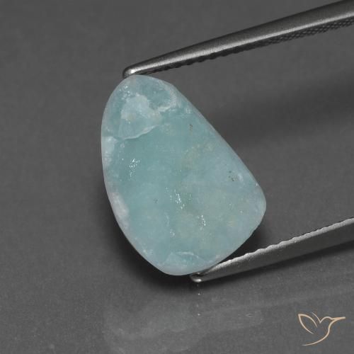5.43ct طبيعي أخضر أزرق فاتح هيميمورفيت دروزي, فانسى, غير شفاف