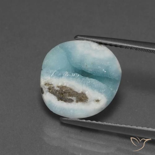 6.94ct طبيعي أخضر أزرق فاتح هيميمورفيت دروزي, فانسى, غير شفاف
