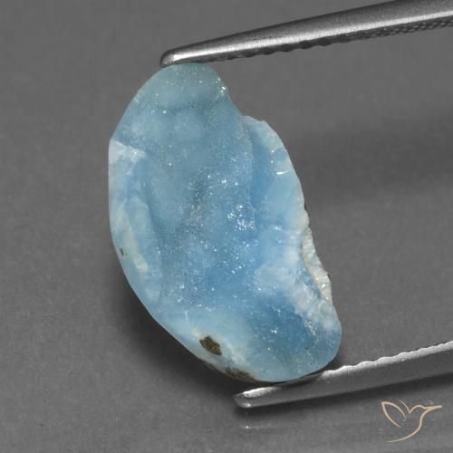 4.24ct طبيعي أزرق سماوى كهربائى هيميمورفيت دروزي, فانسى, غير شفاف