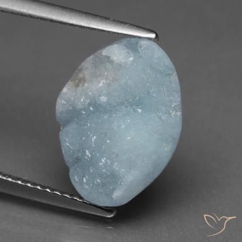 6.64ct طبيعي أزرق مخضر فاتح هيميمورفيت دروزي, فانسى, غير شفاف