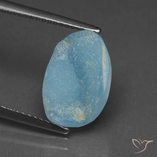 5.68ct طبيعي أزرق مائى هيميمورفيت دروزي, فانسى, غير شفاف