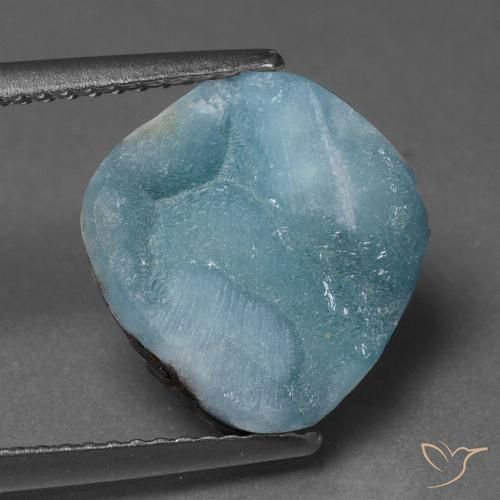 6.72ct طبيعي أخضر أزرق فاتح هيميمورفيت دروزي, فانسى, غير شفاف