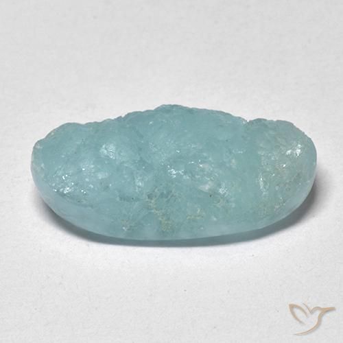 5.71ct طبيعي أخضر أزرق فاتح هيميمورفيت دروزي, بيضوي, نصف شفاف