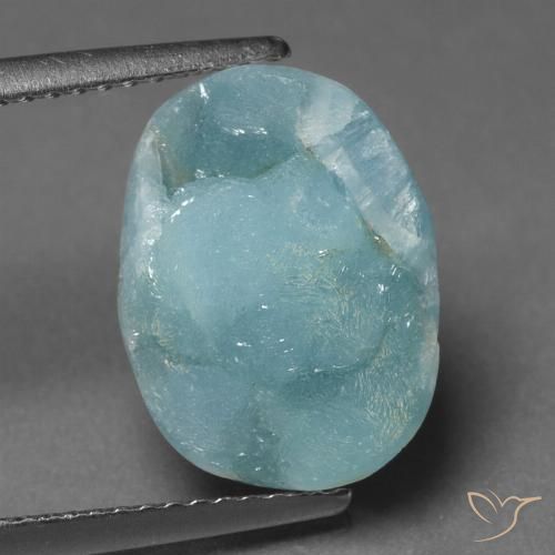 8.21ct طبيعي أخضر أزرق فاتح هيميمورفيت دروزي, فانسى, غير شفاف