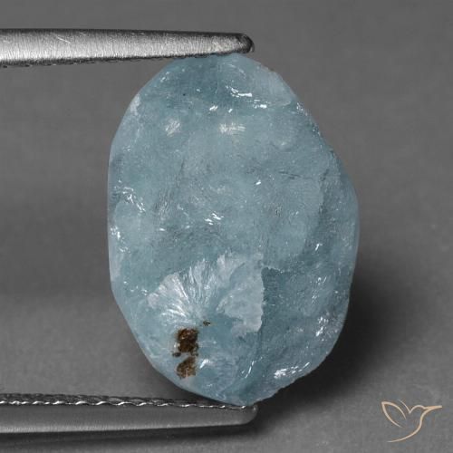 6.34ct طبيعي أخضر أزرق فاتح هيميمورفيت دروزي, فانسى, غير شفاف