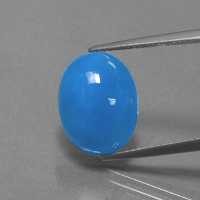 هيميمورفيت أزرق طبيعي، قصة بيضاوى، 8.80 قيراط، غير شفاف