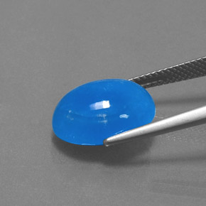 هيميمورفيت أزرق طبيعي، قصة بيضاوى، 8.80 قيراط، غير شفاف