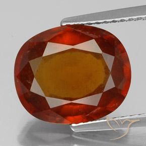 5.25ct طبيعي برتقالى نارى هيسونيت غارنيت, بيضوي, VS-SI