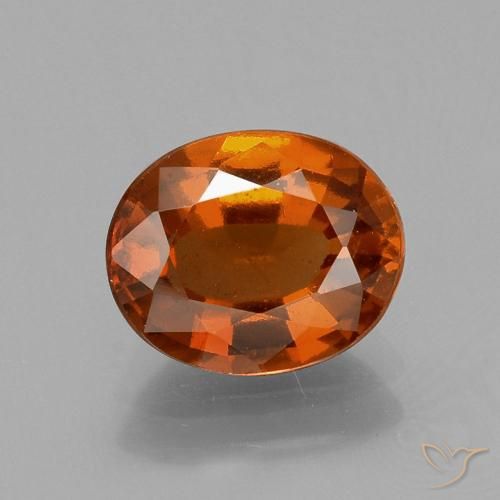 1.77ct طبيعي برتقالى متوسط هيسونيت غارنيت, بيضوي, قليلا جدا