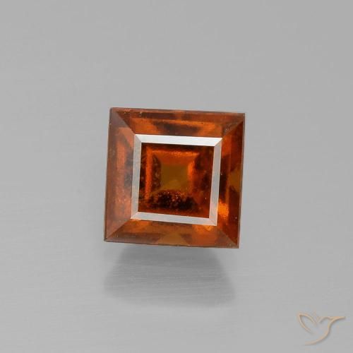 2.19ct طبيعي برتقالى غامق عقيق هيسونيت, مربع, VS-SI