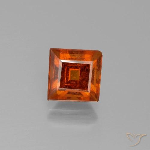 2.18ct طبيعي برتقالى نارى عقيق هيسونيت, مربع, VS-SI
