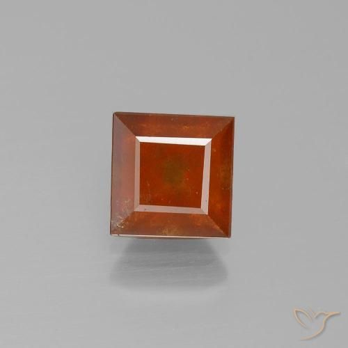 2.06ct طبيعي برتقالى دافئ عقيق هيسونيت, مربع, VS-SI