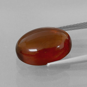 هيسونيت غارنيت برتقال القرفة طبيعي، قصة بيضاوى، 8.14 قيراط، شفاف