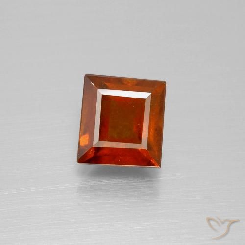 1.97ct طبيعي برتقالى نارى هيسونيت غارنيت, مربع, VS-SI