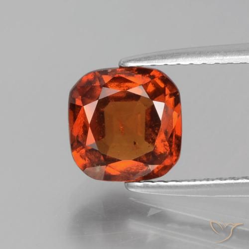 2.31ct طبيعي برتقالى محمر عقيق هيسونيت, وسادة, قليلا جدا