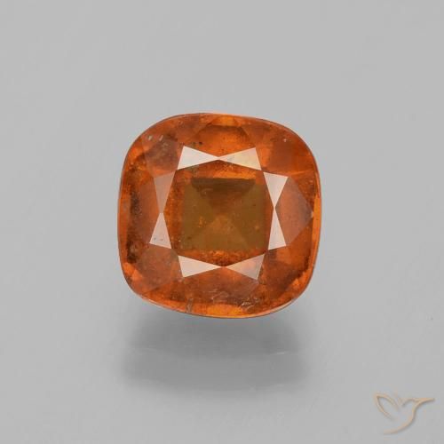 2.91ct طبيعي برتقالى غامق هيسونيت غارنيت, وسادة, SI