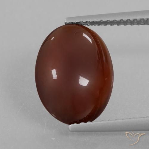 5.21ct طبيعي بنى دافئ هيسونيت غارنيت, بيضوي, نصف شفاف