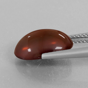 هيسونيت غارنيت برتقالي طبيعي، قصة بيضاوى، 5.65 قيراط، نصف شفاف