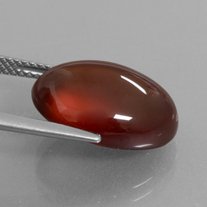 هيسونيت غارنيت برتقالي طبيعي، قصة بيضاوى، 12.33 قيراط، نصف شفاف